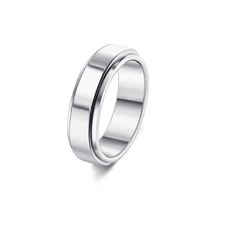 Rotatable Moon & Stars Spinner Ring – Stainless Steel Jewellery