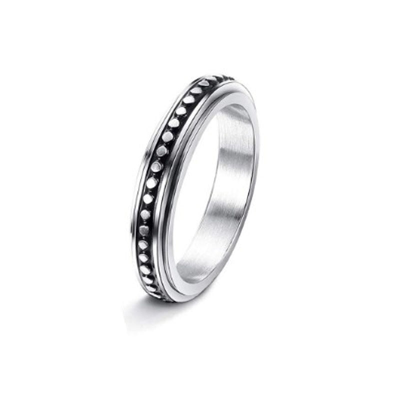 Rotatable Moon & Stars Spinner Ring – Stainless Steel Jewellery