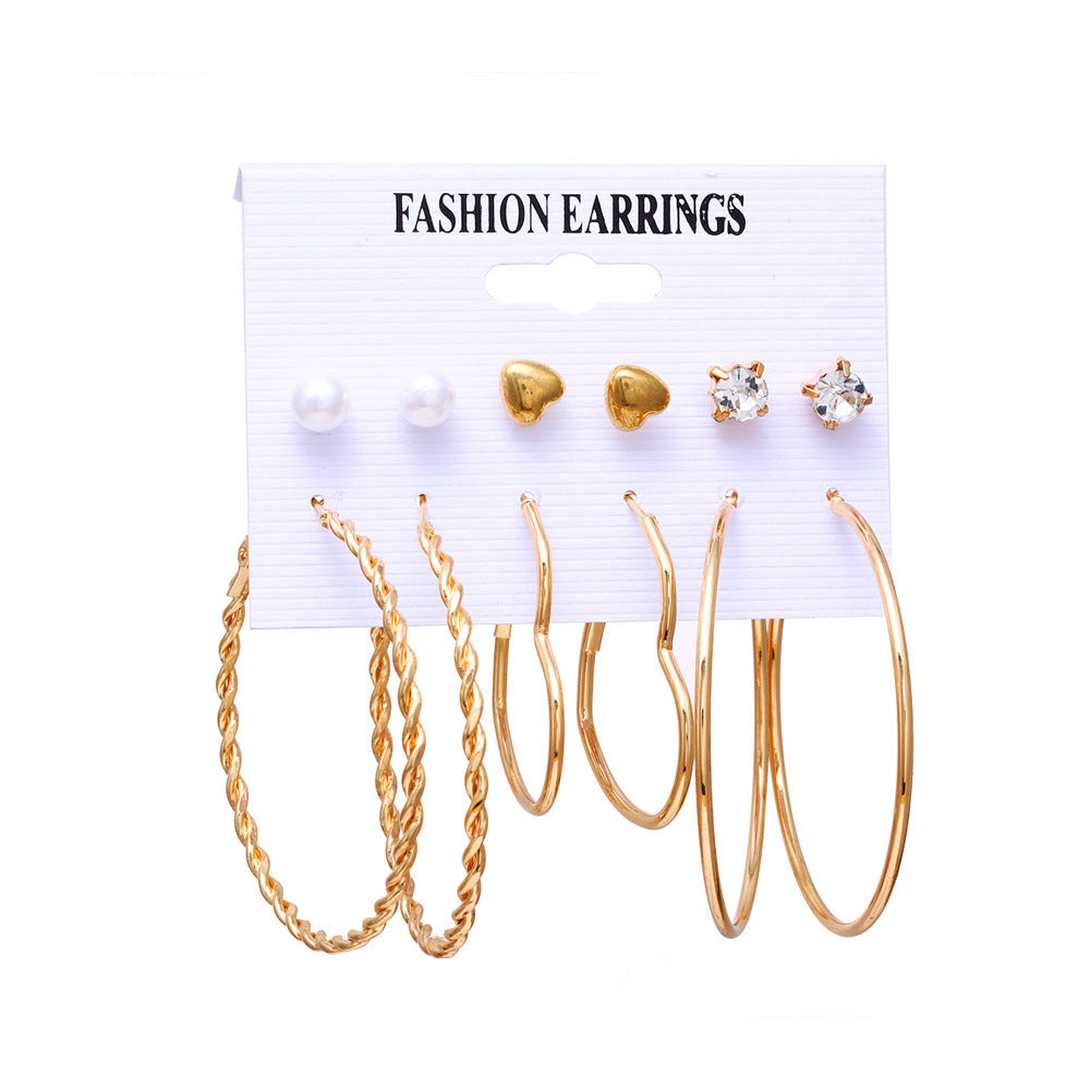 Retro Acrylic Pearl Earring Set – Creative Women’s Fashion Jewellery