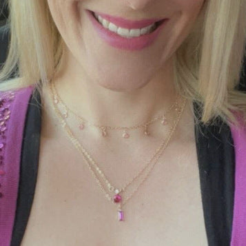 Vintage Grandmother Blue Green Pearl Multilayer Simplicity Necklace