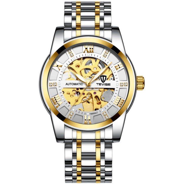 Men’s Automatic Mechanical Hollow Watch – Waterproof Fashion Timepiece