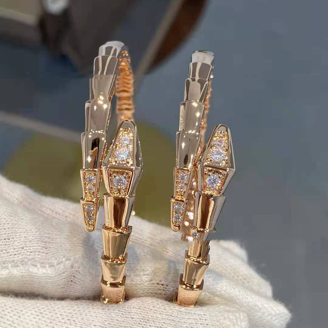 Rose Gold Snake Bone Bracelet – Masculine White Gold Luxury Jewellery