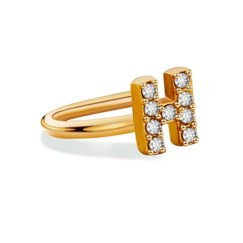 26 English Letters Diamond Ear Cuff – Mini U-shaped Earrings