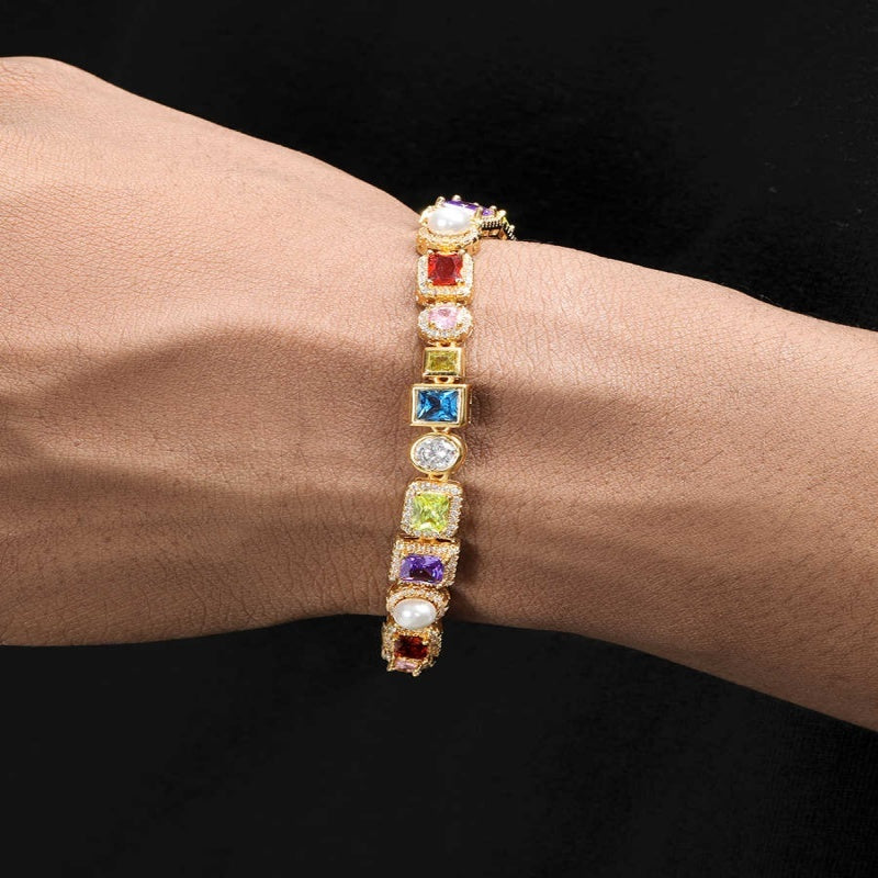 Men and Women’s Zircon Bracelets – Coloured Beaded Fashion Accessory