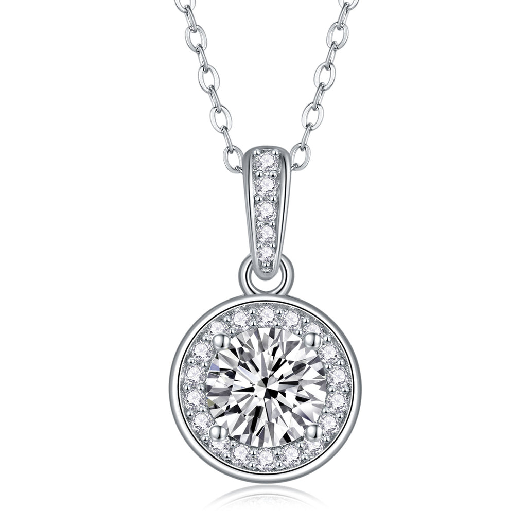 Dark Night Elf – Luxurious Moissanite Pendant in S925 Sterling Silver with Platinum Plating