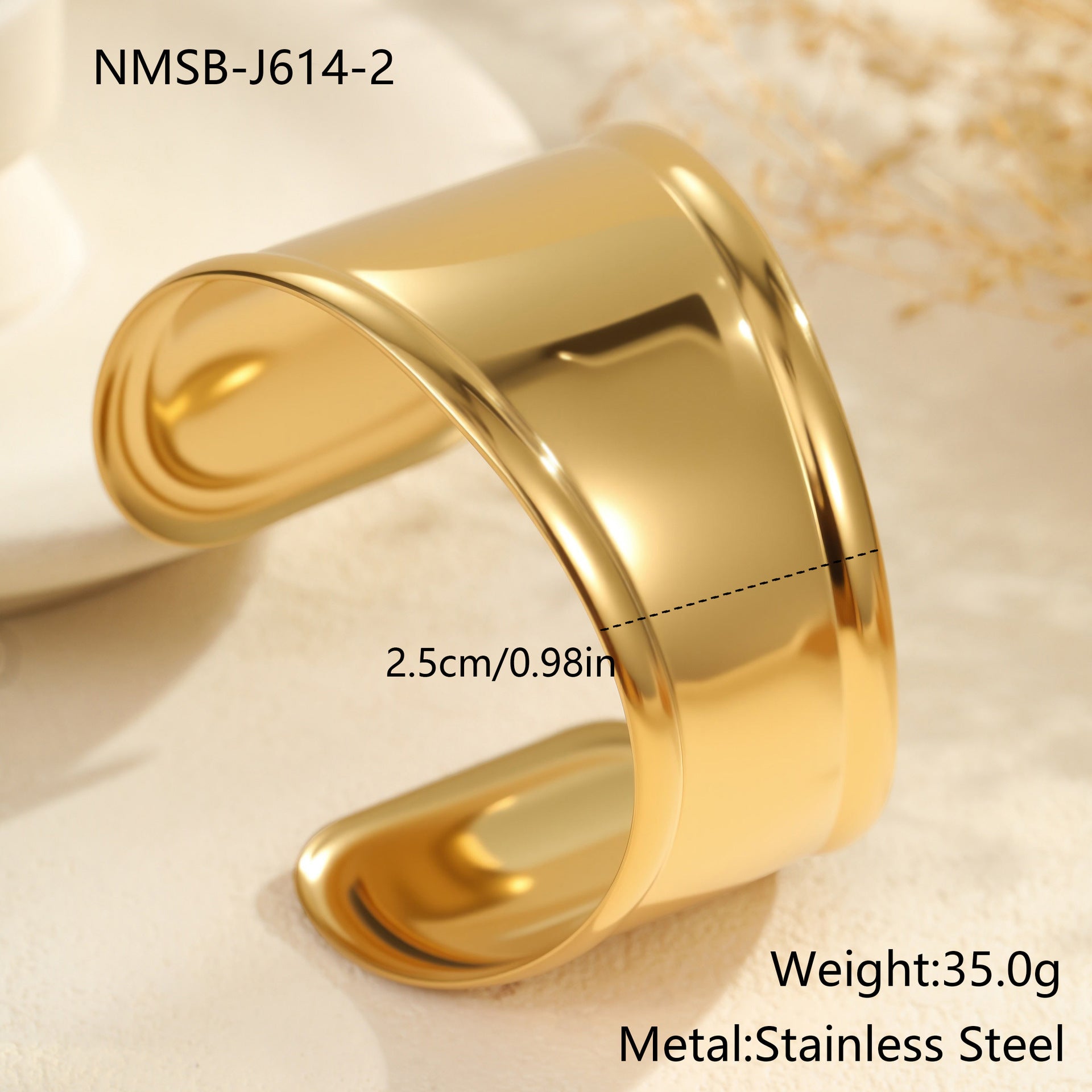 Fashion Wide Cuff Bracelet – Exaggerated Niche Open Design for Women