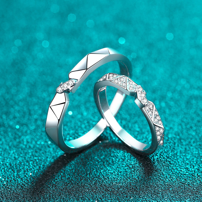 S925 Sterling Silver Couple Ring – Matching Fashion Jewelry for Partners