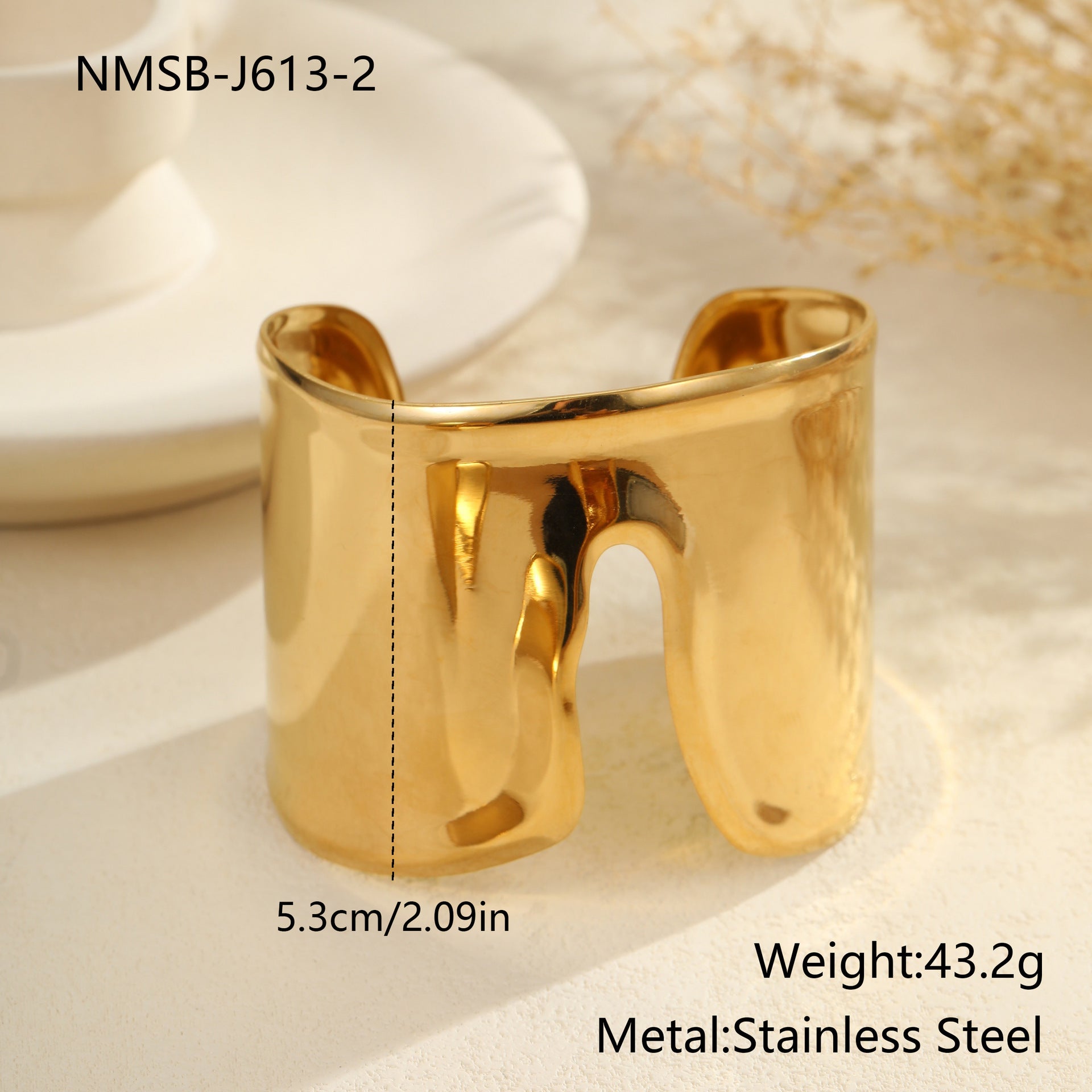 Fashion Wide Cuff Bracelet – Exaggerated Niche Open Design for Women