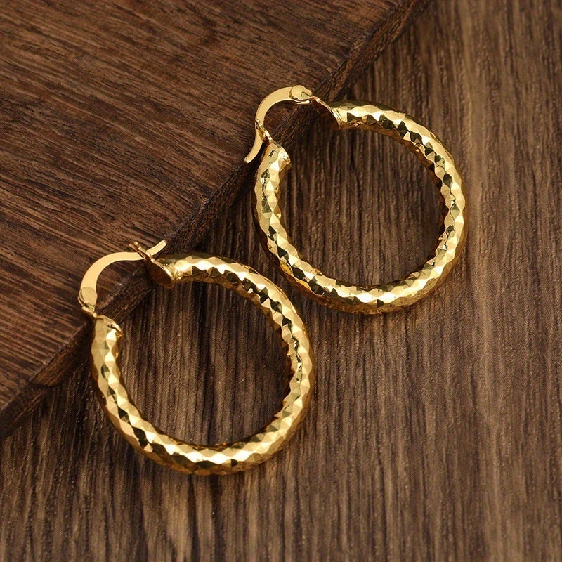 European & American Retro Golden Classic Earrings – Simple Women’s Fashion Jewellery