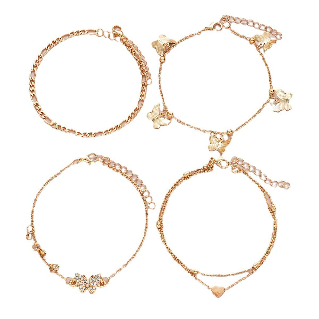 Elegant Butterfly Charm Anklet – Trendy Women’s Anklet