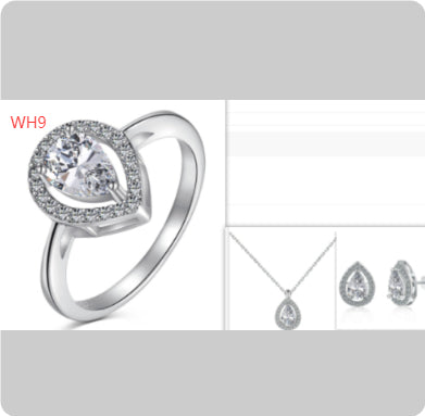 S925 Sterling Silver Jewelry Set for Women – Elegant Necklace & Earrings Gift Set