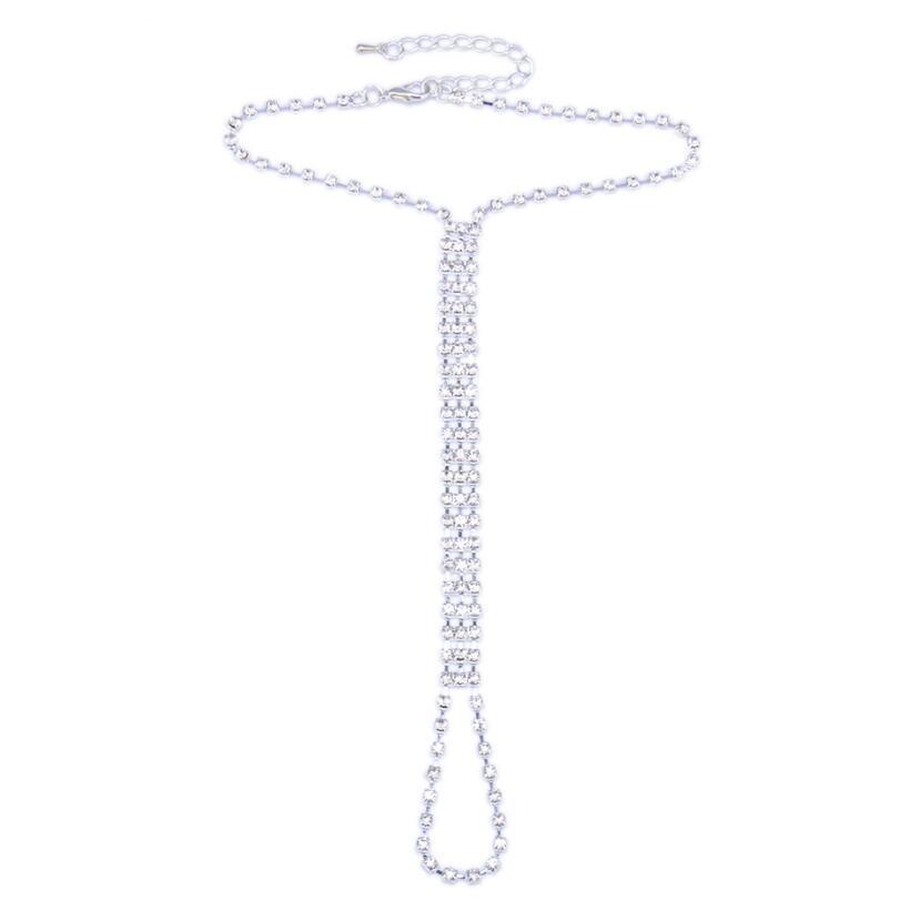 Boho Crystal Anklet – Sexy Summer Rhinestone Foot Chain