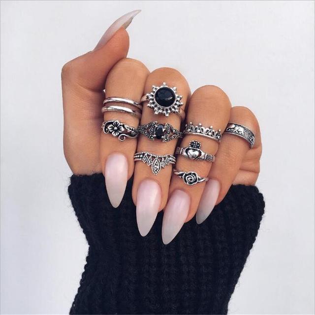 Vintage Knuckle Ring Set – Chic Women’s Finger Jewellery