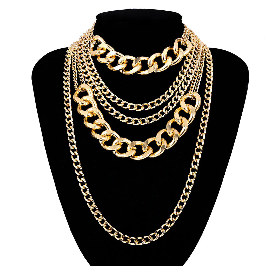 Hip-Hop Style Multi-Layer Tassel Chain Necklace