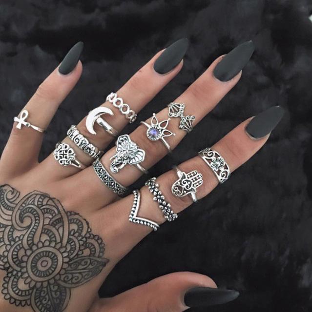 Vintage Knuckle Ring Set – Chic Women’s Finger Jewellery