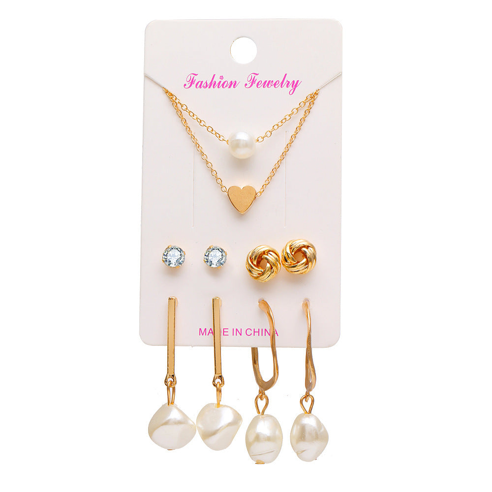 Pearl Headdress & Tassel Earrings Jewellery Set – Retro Chic