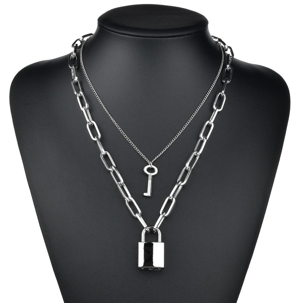 Padlock & Key Necklace – Matching Pendant Necklace for Couples