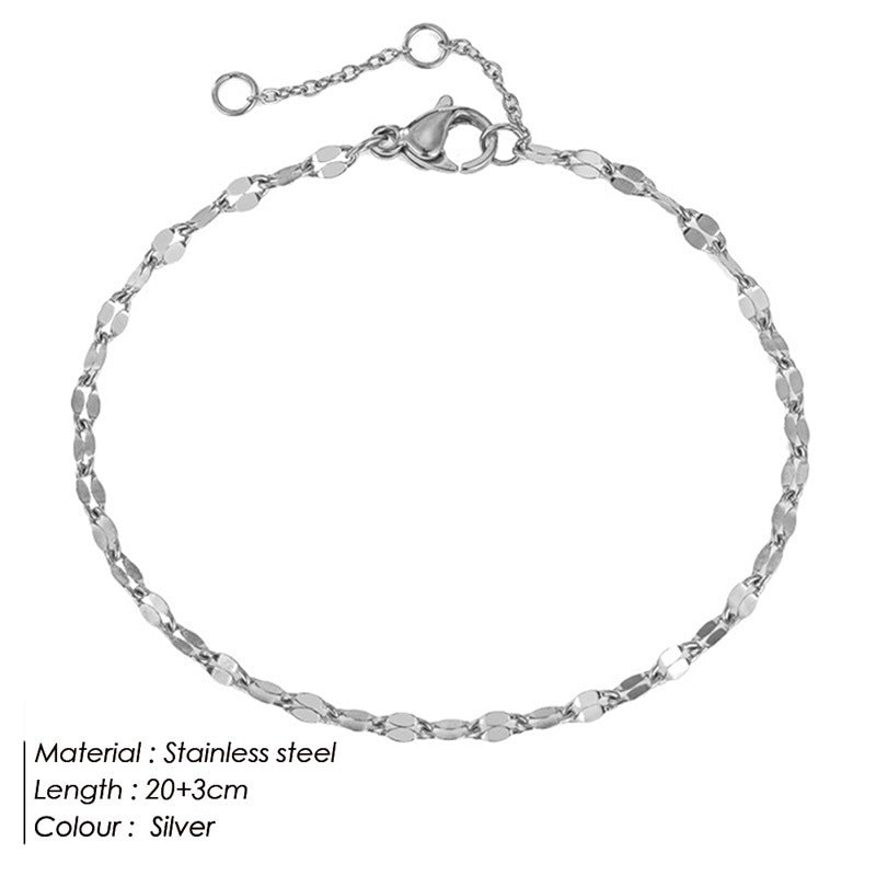 Women’s Non-Fading Stainless Steel Anklet – Stylish & Durable