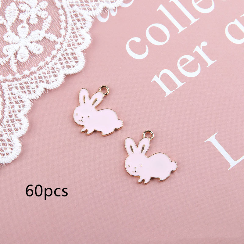 Cute Rabbit Pendant Earrings – Alloy Dripping Oil Design