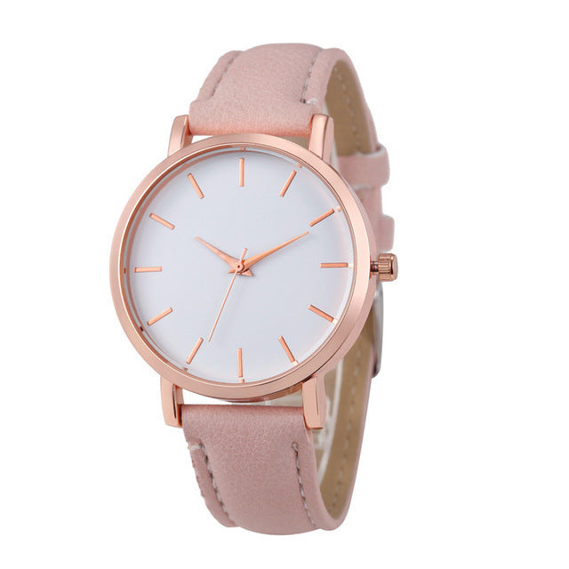 ⌚ Elegant Quartz Watch – PU Leather & Alloy