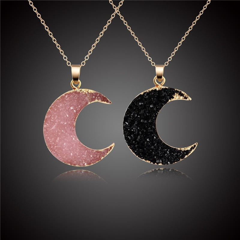 Elegant Moon Pendant Necklace – Foreign Trade Style for Women