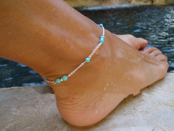 Fashion Handmade Beaded Anklets – Boho Summer Foot Jewellery for Women