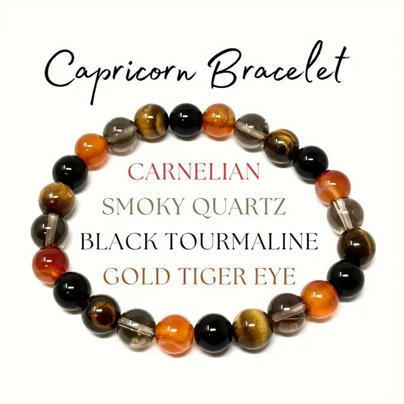 Unisex Zodiac Bracelets – Twelve Constellations Natural Stone Beads