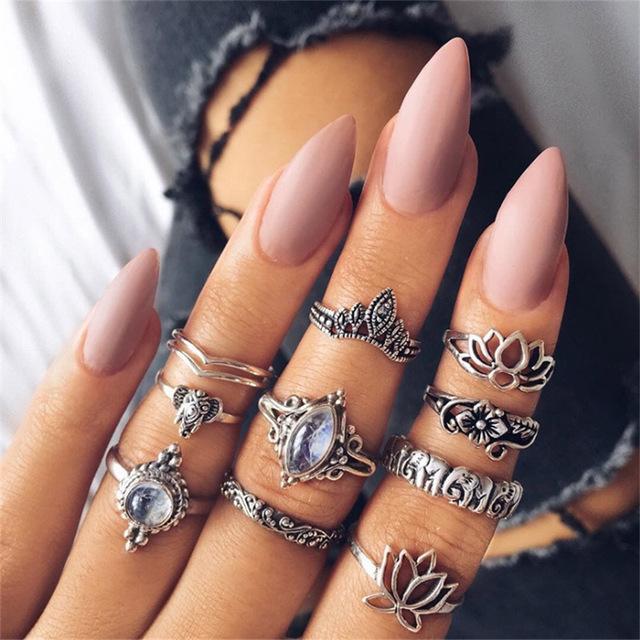 Vintage Knuckle Ring Set – Chic Women’s Finger Jewellery