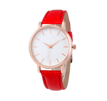 ⌚ Elegant Quartz Watch – PU Leather & Alloy