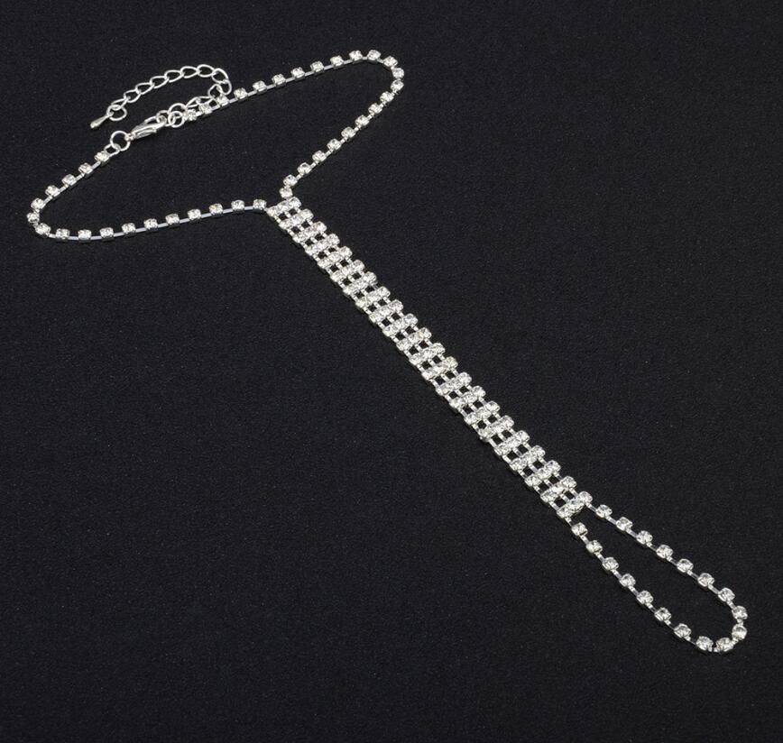 Boho Crystal Anklet – Sexy Summer Rhinestone Foot Chain