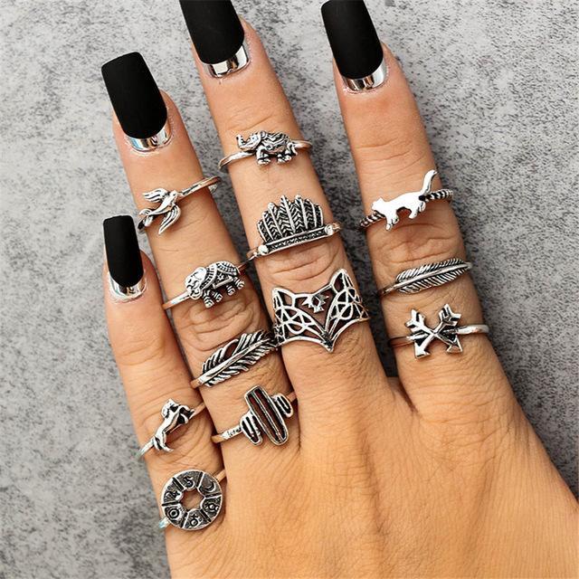 Vintage Knuckle Ring Set – Chic Women’s Finger Jewellery