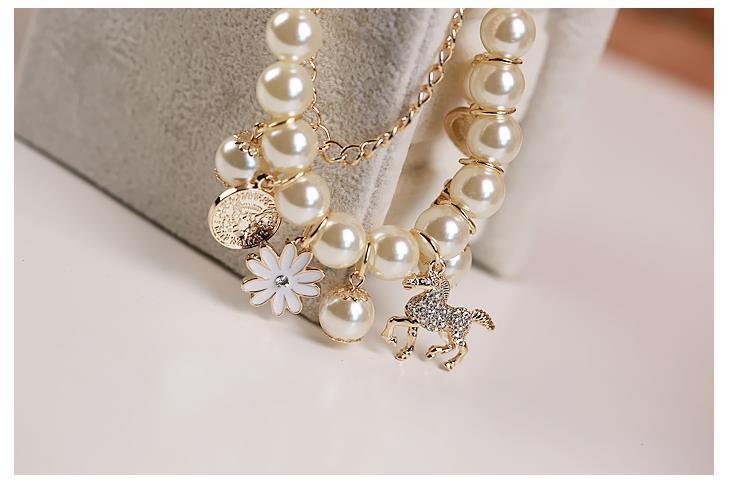 Elegant Pearl Flower Bracelet – Women’s Jewellery