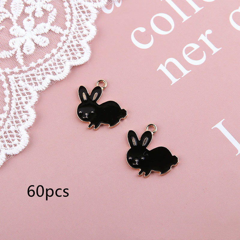 Cute Rabbit Pendant Earrings – Alloy Dripping Oil Design