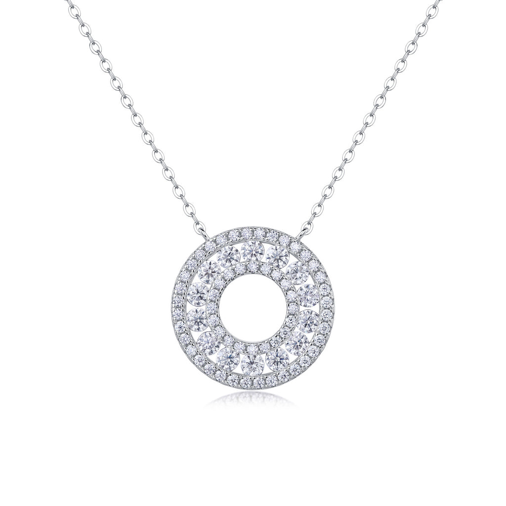 Reciprocating Moissanite Pendant Set – Luxury S925 Sterling Silver Jewellery