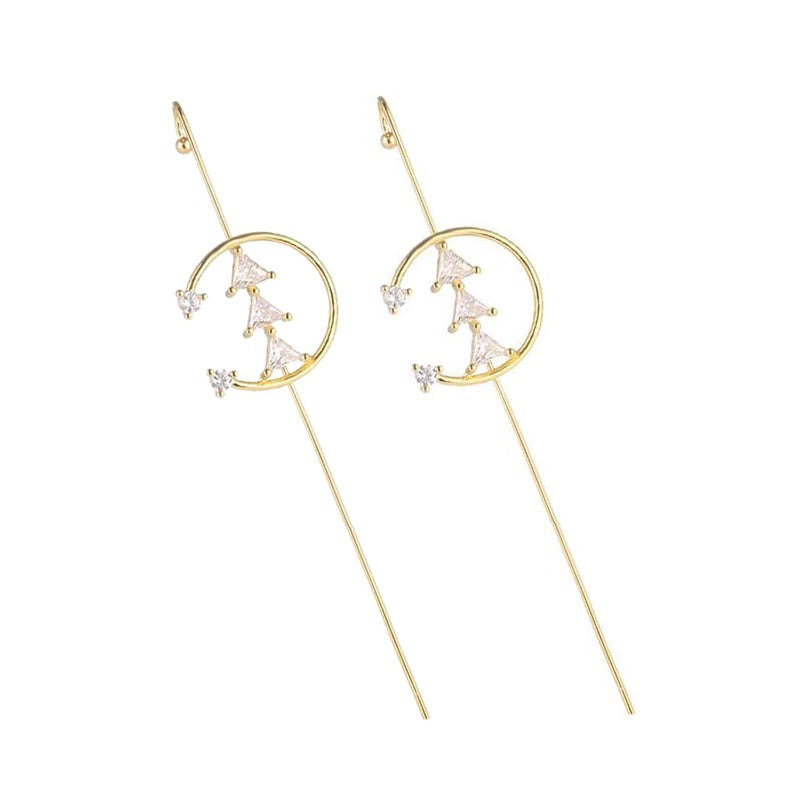 Zircon Ear Wrap Crawler Earrings – Glistening Premium Jewellery