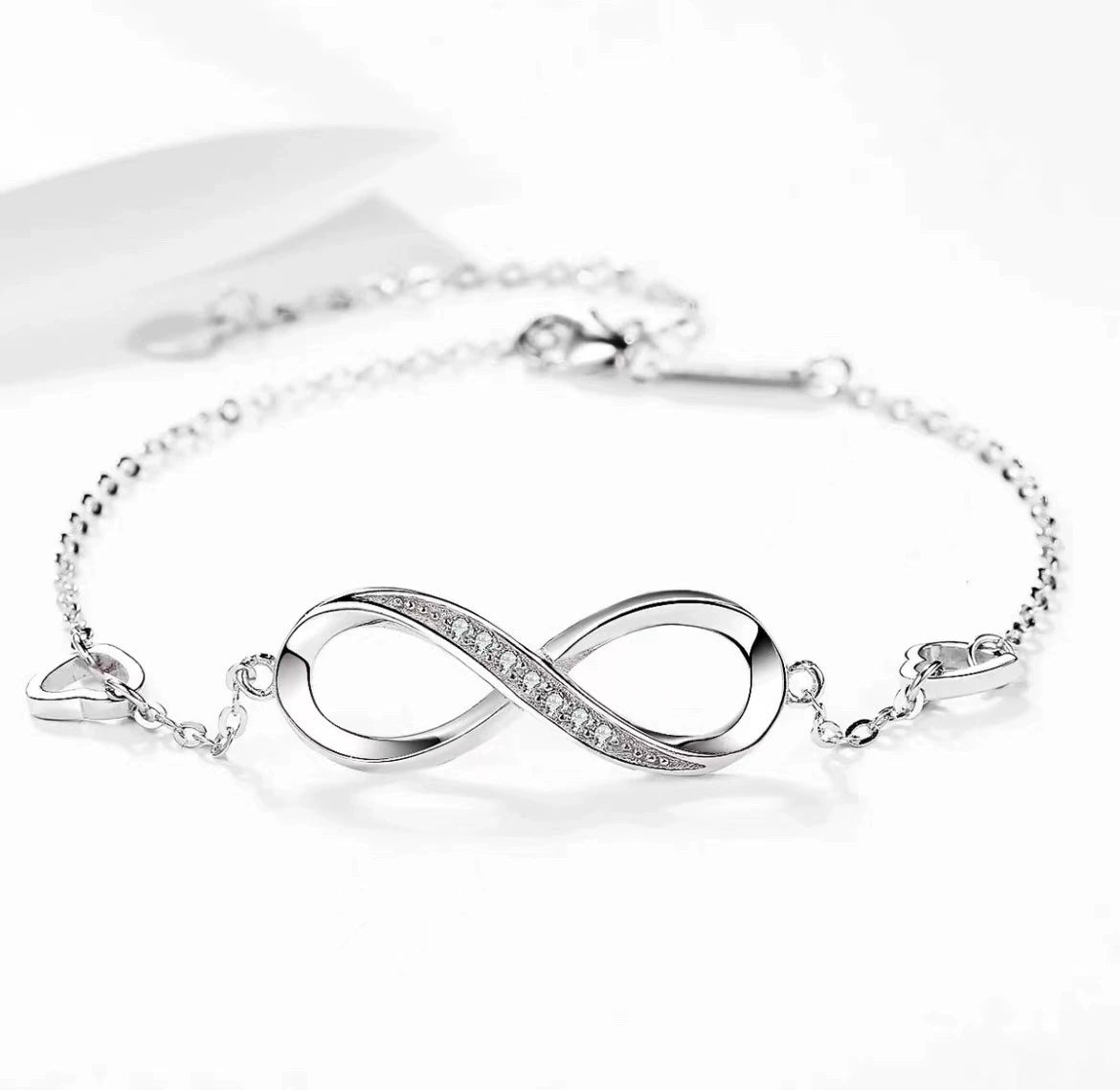 S925 Sterling Silver Infinity Bracelet – Elegant Women’s Jewelry