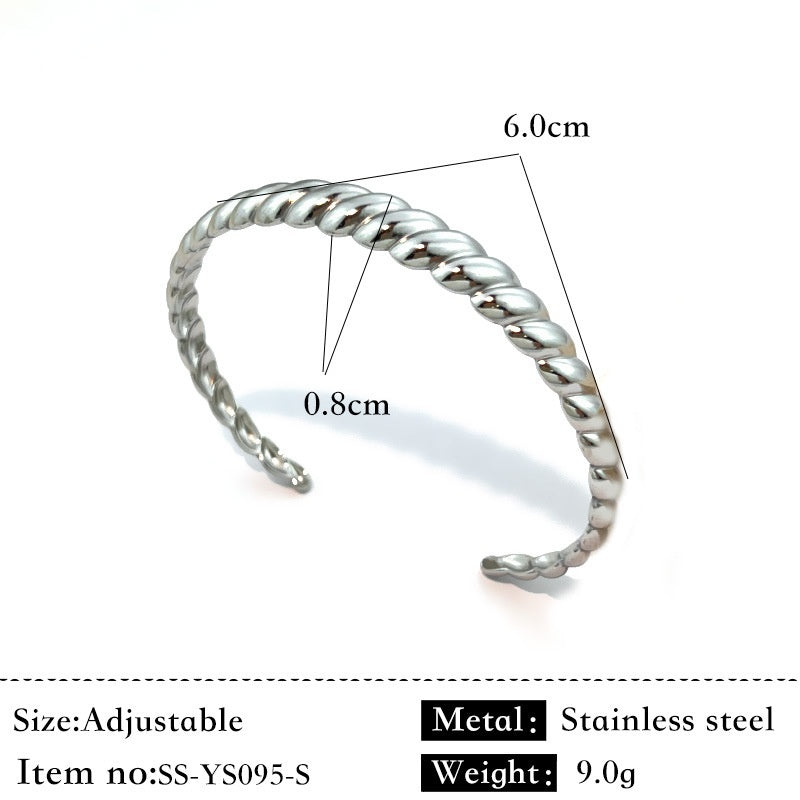 Stainless Steel Women’s Bracelet – Niche Flower Design