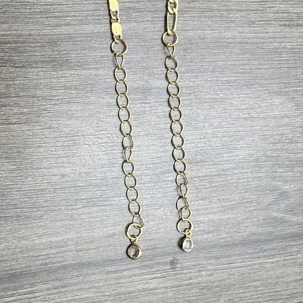 Gold Initial Letter Anklet – Double Layer Twin Chain for Women