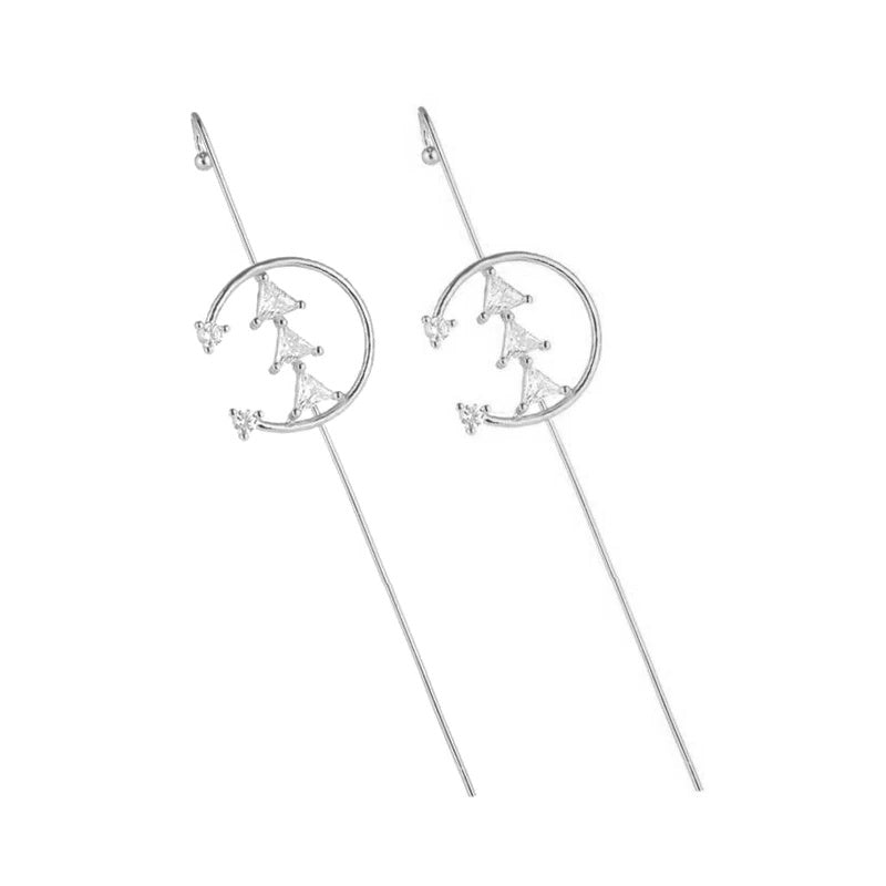 Zircon Ear Wrap Crawler Earrings – Glistening Premium Jewellery