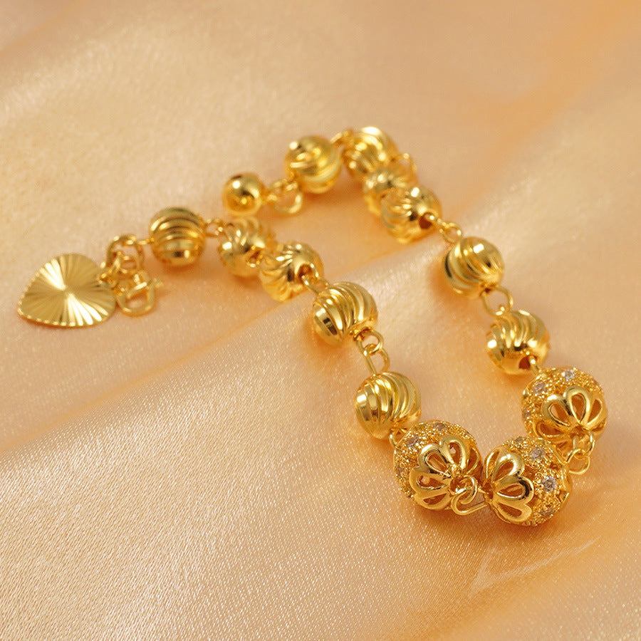 Elegant 24k Gold-Plated Copper Bracelet – Women’s Fashion Accessory