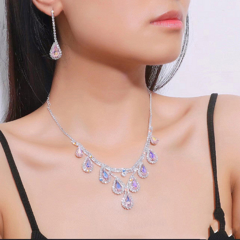 Luxury Crystal Necklace Set for Women – Elegant Party Jewellery