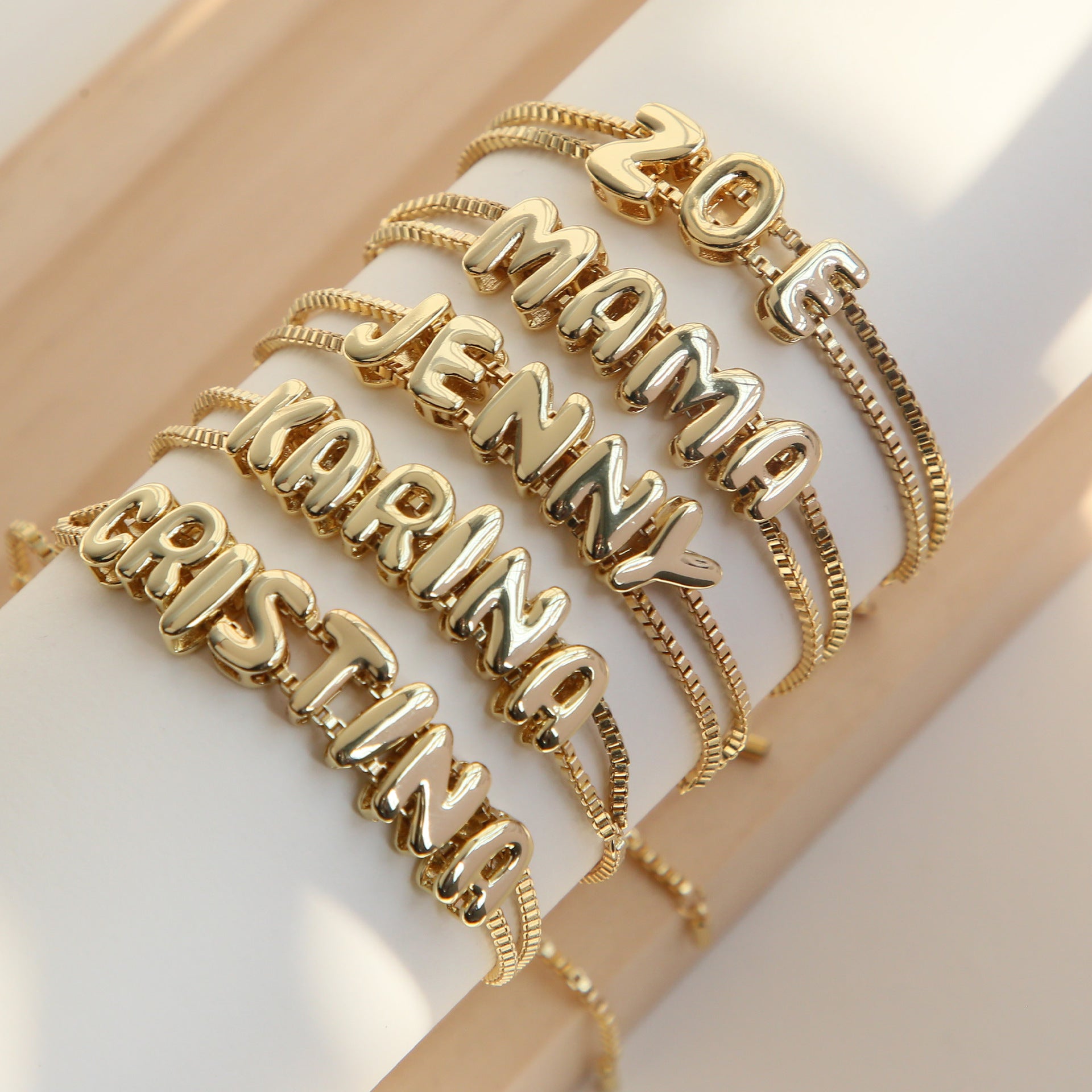 Smooth Surface Brass Letter Beads – DIY Combination Name Bracelet