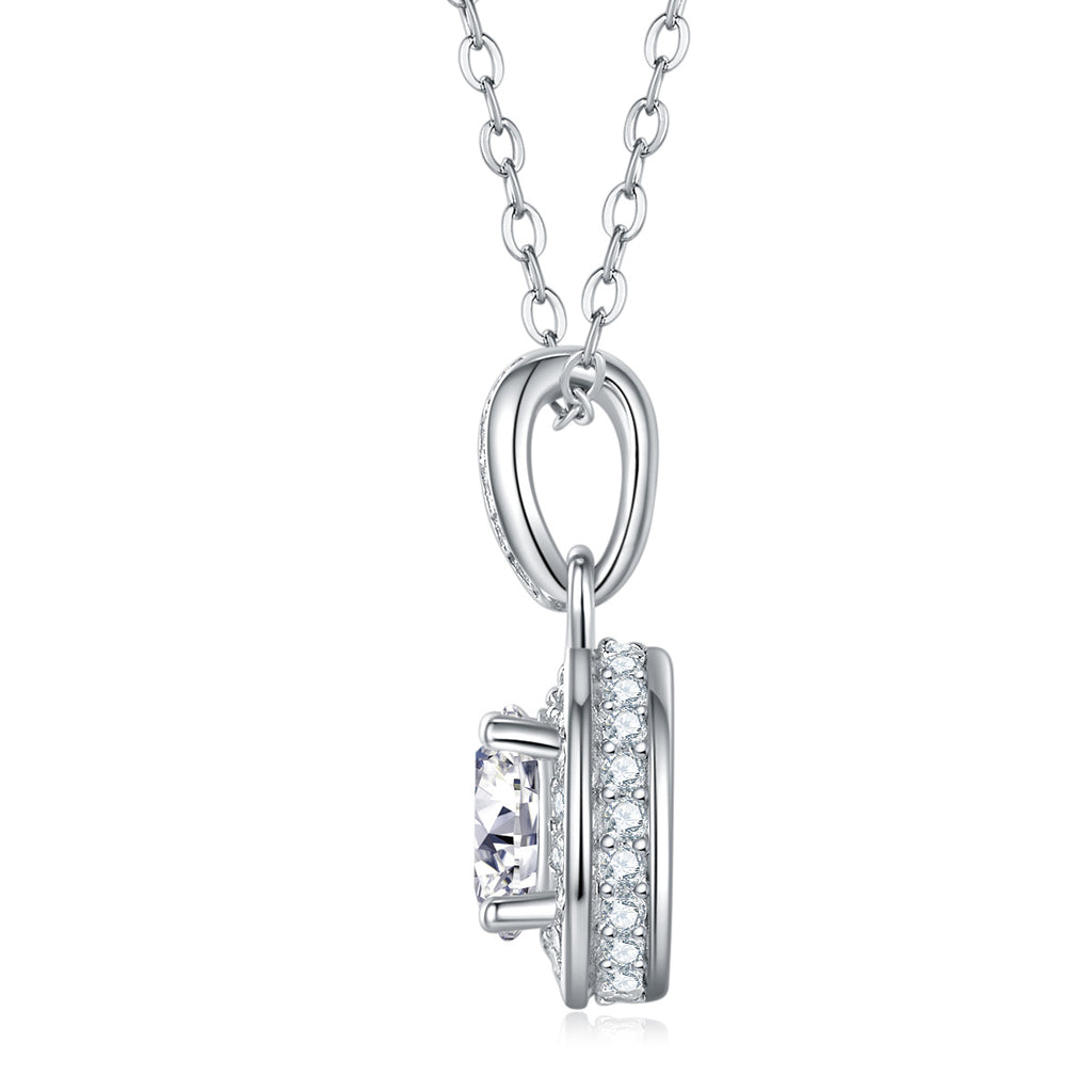 Dark Night Elf – Luxurious Moissanite Pendant in S925 Sterling Silver with Platinum Plating