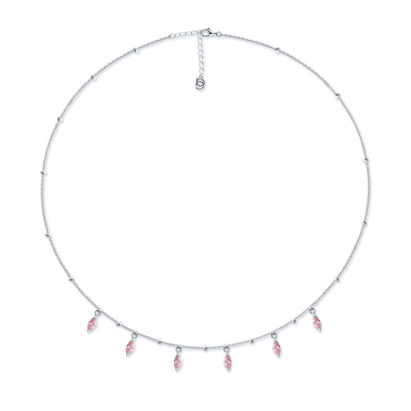 Women’s Sterling Silver Zircon Pendant Necklace