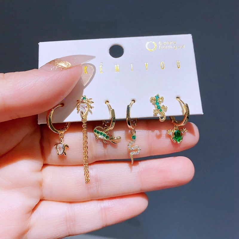 Whimsical Animal Charm Earrings Set