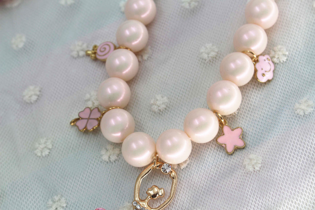 Children’s Korean Style Pearl Necklace – Girls’ Fashion Jewellery