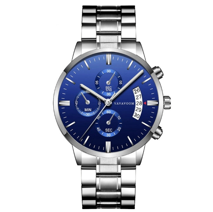 Men’s Stainless Steel Quartz Watch – Business & Casual