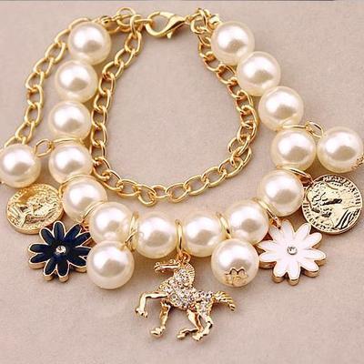 Elegant Pearl Flower Bracelet – Women’s Jewellery