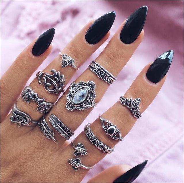 Vintage Knuckle Ring Set – Chic Women’s Finger Jewellery