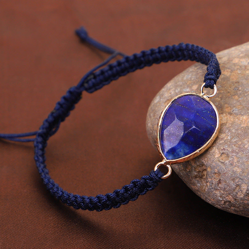 Classic Natural Agate Drop-Shaped Bracelet for Women – Elegant and Timeless Design